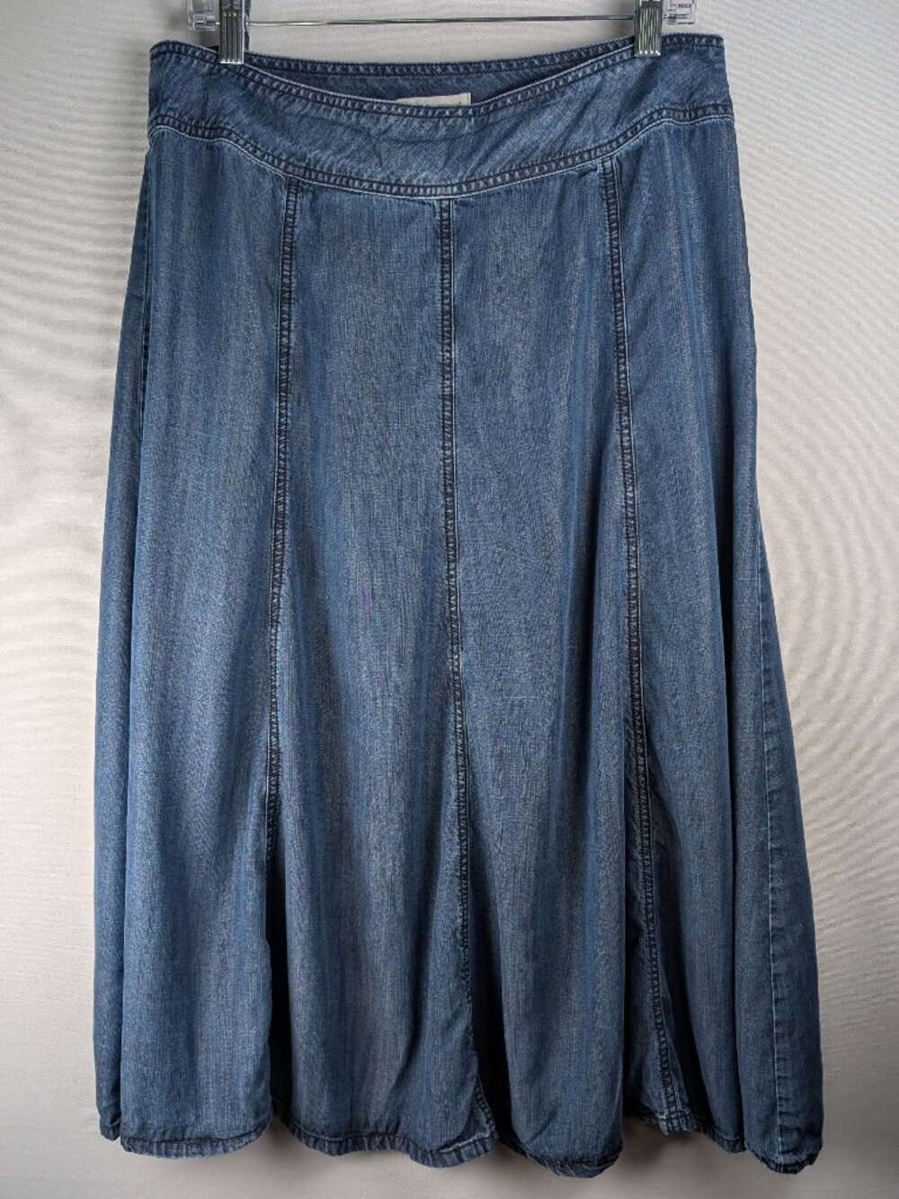 Coldwater Creek Denim Midi Skirt Sz 16 Breathable Lightweight